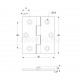 NICKEL PLATED BRASS FLAT HINGE 40x35 ITALY